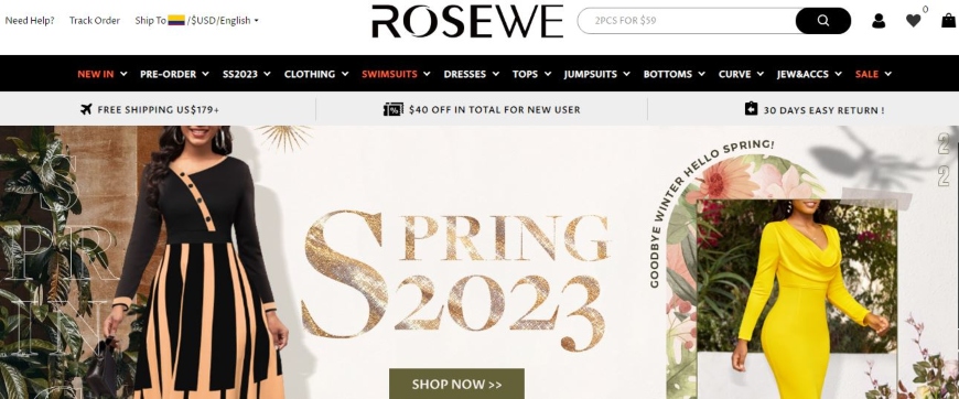 tiendas chinas online rosewe